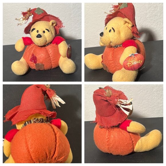 Disney Winnie The Pooh Dan Dee Halloween Thanksgiving Pumpkin Scarecrow 2011 - Picture 12 of 16